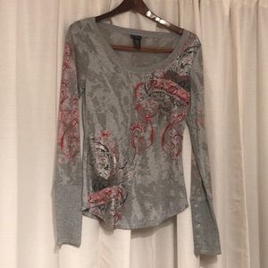 Day trip Scoop-neck Long Sleeve Top Size M